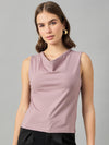 FEMEA Cowl Neck Sleeveless Regular Top