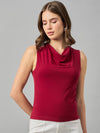 FEMEA Cowl Neck Sleeveless Regular Top