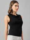 FEMEA Cowl Neck Sleeveless Regular Top