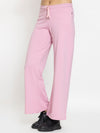 FEMEA Women Solid Wide Leg Track Pants