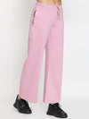 FEMEA Women Solid Wide Leg Track Pants