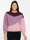 FEMEA Women Colourblocked Fleece Sweatshirt