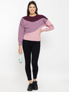 FEMEA Women Colourblocked Fleece Sweatshirt