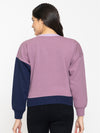 FEMEA Women Colourblocked Fleece Sweatshirt