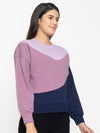 FEMEA Women Colourblocked Fleece Sweatshirt