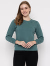 FEMEA Women Solid Pullover Sweatshirt