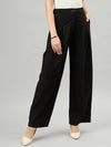 Femea Women Flared High-Rise Pleated Parallel Trousers