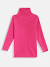 Kids High Neck Long Sleeves Acrylic Pullover