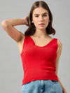 Femea Women V neck Knitted Top