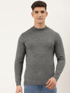 Men Round Neck Solid Pullover