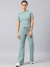 FEMEA Women Ribbed T-shirt with Trousers Co-Ords Set