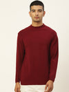 Men Round Neck Solid Pullover