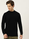 Men Round Neck Solid Pullover