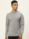 Men Round Neck Solid Pullover