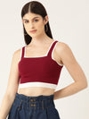 Femea Square Neck Sleeveless Crop Tank Top