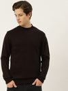 Men Round Neck Solid Pullover