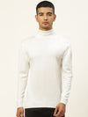 Men High Neck Solid Pullover