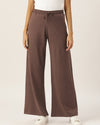 FEMEA Women Solid Wide Leg Track Pants