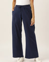 FEMEA Women Solid Wide Leg Track Pants