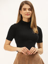 FEMEA Women Solid Cotton Crop Top