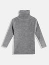 Kids High Neck Long Sleeves Acrylic Pullover