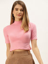 FEMEA Women Solid Cotton Crop Top