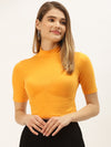 FEMEA Women Solid Cotton Crop Top