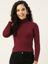 Femea Women Solid Ruched Fitted Top