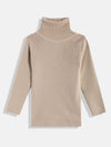 Kids High Neck Long Sleeves Acrylic Pullover