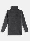 Kids High Neck Long Sleeves Acrylic Pullover