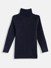 Kids High Neck Long Sleeves Acrylic Pullover