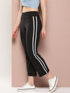 Femea Women Flared-Fit Cotton Track Pants With Side Strip Details