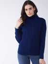 RVK Women Ribbed Acrylic Pullover Sweater