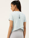 Femea Women Striped Layered Terry Sports Top