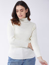 RVK Women Ribbed Acrylic Pullover Sweater