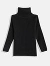 Kids High Neck Long Sleeves Acrylic Pullover