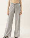 FEMEA Women Solid Wide Leg Track Pants