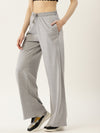 FEMEA Women Solid Wide Leg Track Pants