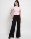 FEMEA Women Solid Wide Leg Track Pants