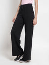 FEMEA Women Solid Wide Leg Track Pants