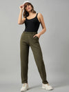 Femea Women Slim Fit Mid Rise Stretchable Track Pant