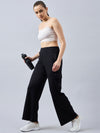 Femea Women Solid Cargo Wide Leg Track Pants