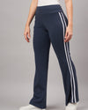 Femea Women Flared-Fit Cotton Track Pants With Side Strip Details