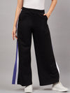 FEMEA Women Solid Side Stripes Cotton Wide Leg Track Pants