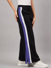 FEMEA Women Solid Side Stripes Cotton Wide Leg Track Pants