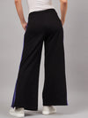 FEMEA Women Solid Side Stripes Cotton Wide Leg Track Pants