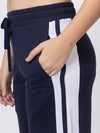 Femea Women solid Wide Leg Track Pants with side taping detail