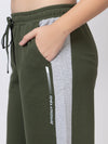 Femea Women solid Wide Leg Track Pants with side taping detail