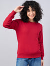 FEMEA Women Solid Pullover Sweatshirt