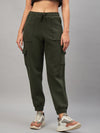 FEMEA Women Cotton Fleece Cargo Joggers